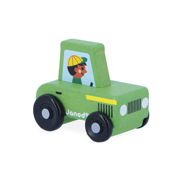 Janod Cross Roads - Countryside Green Wooden Tractor