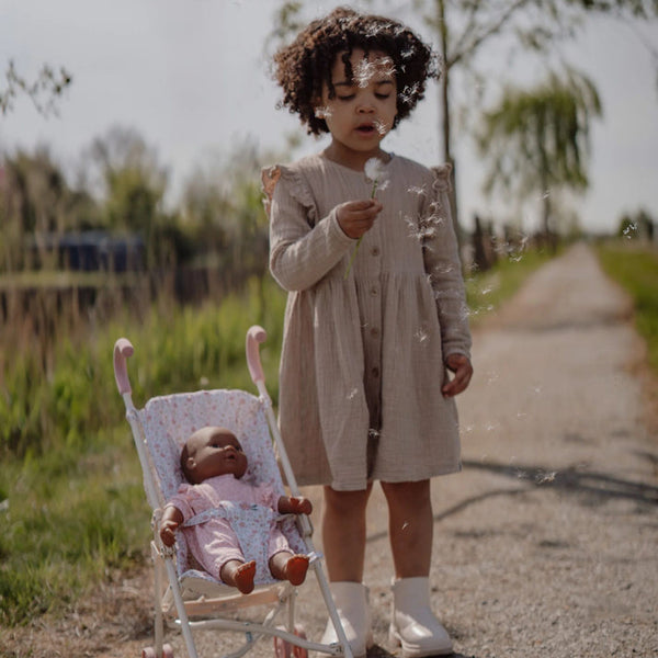 Little Dutch Metal Doll Stroller - Soft Flowers