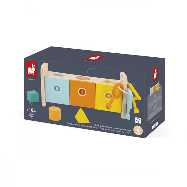 Janod Shape Sorter Box with Keys