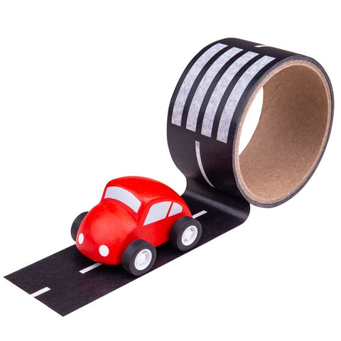 Bigjigs Toys Roadway Tape with Car