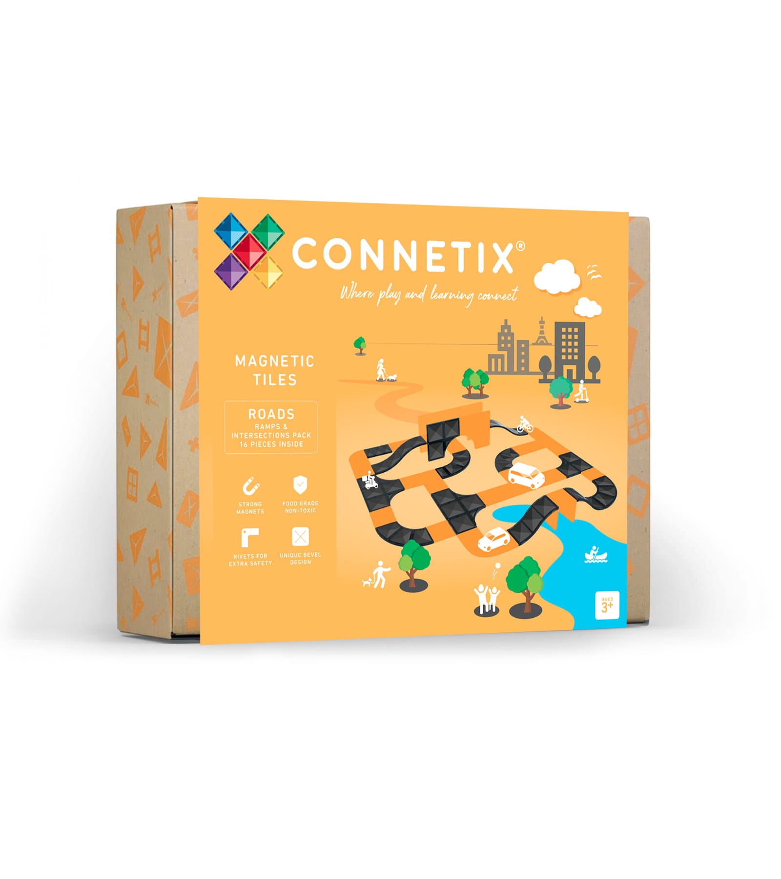 Connetix 16 Piece Ramps & Intersections Pack