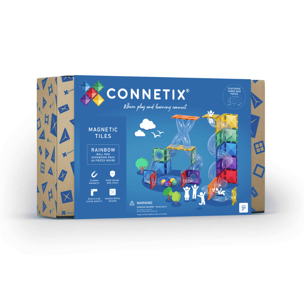 Connetix 66 Piece Rainbow Ball Run Expansion Pack