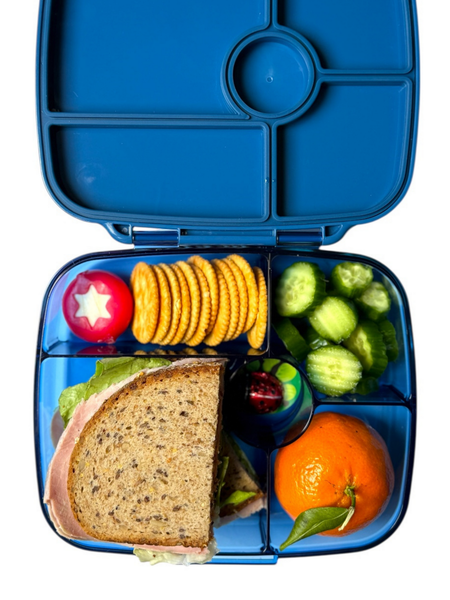 Yumbox Go - 5 Compartment Extra Deep Bento Lunchbox - Oslo Blue