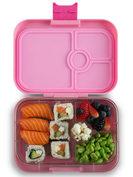 Yumbox 4 Compartment Panino Lunchbox - Power Pink (Rainbow Tray)