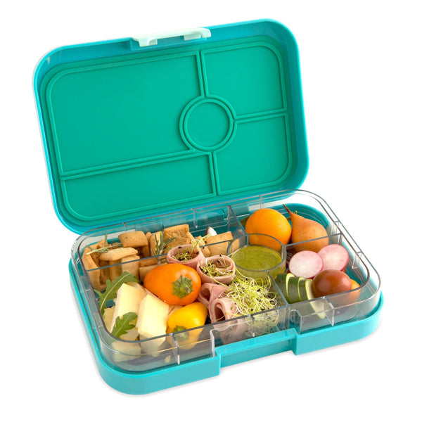 Yumbox 5 Compartment XL Tapas Lunchbox - Antibes Blue / Bon Appetit Tray
