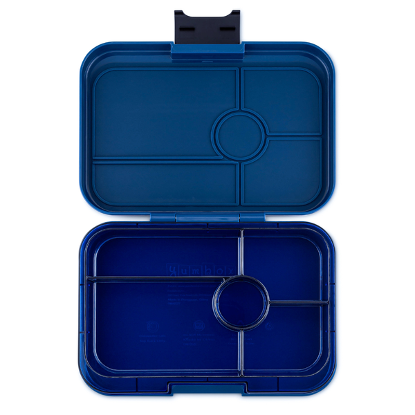 Yumbox 5 Compartment XL Tapas Lunchbox - Monte Carlo Blue / Navy Clear Tray