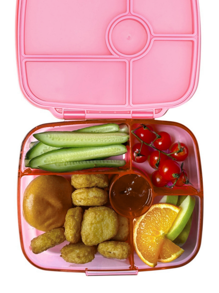 Yumbox Go - 5 Compartment Extra Deep Bento Lunchbox - Sydney Pink