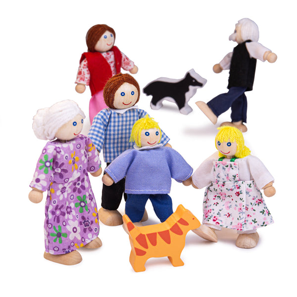 Bigjigs Toys Heritage Playset Doll Family