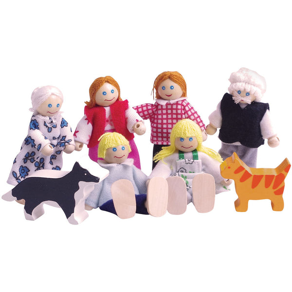 Bigjigs Toys Heritage Playset Doll Family