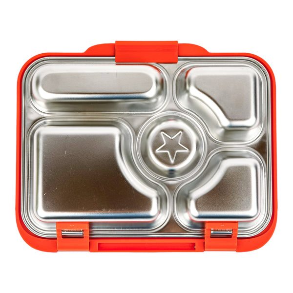 Yumbox 5 Compartment Presto Stainless Steel Lunchbox - Tango Orange