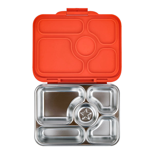 Yumbox 5 Compartment Presto Stainless Steel Lunchbox - Tango Orange