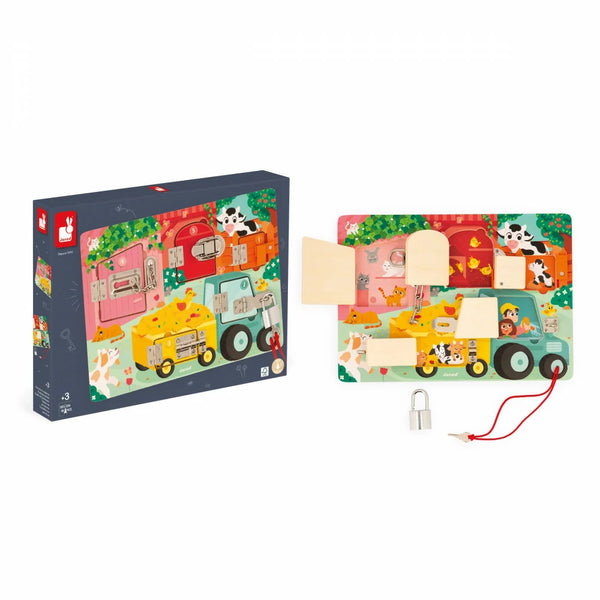 Janod Padlocks Board - The Farm