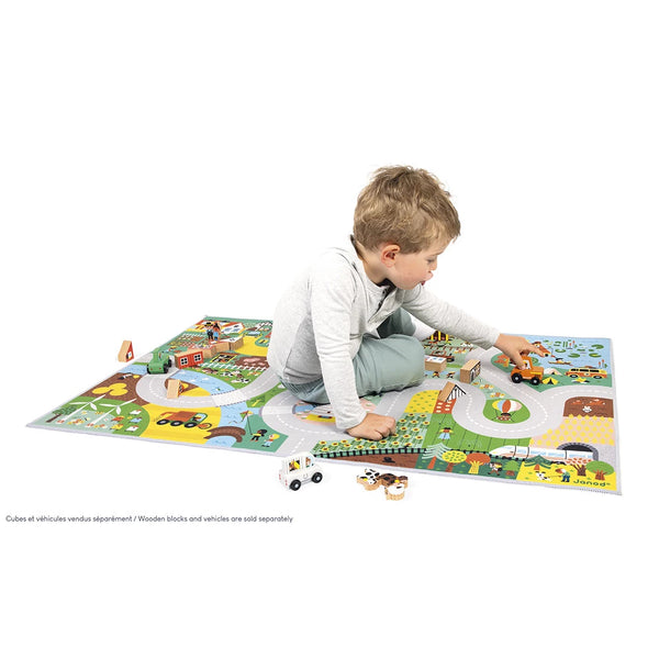 Janod Cross Roads - Countryside Circuit Playmat