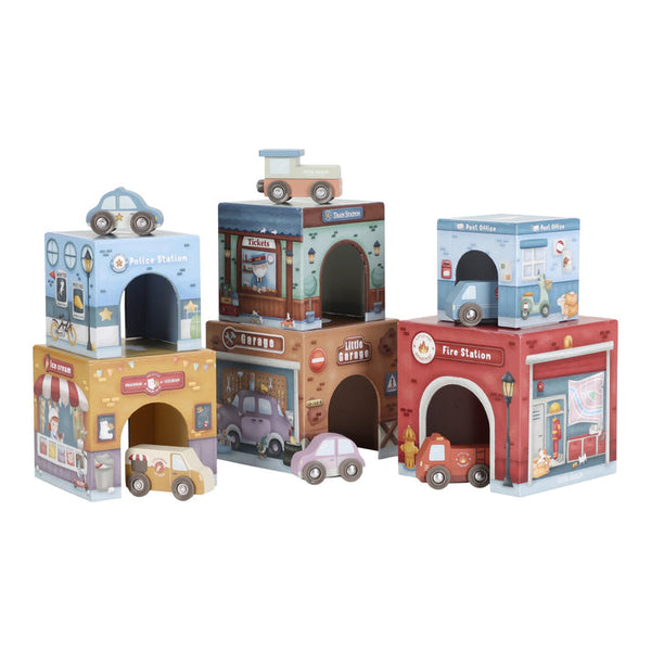 Little Dutch Stacking Blocks With 6 Cars