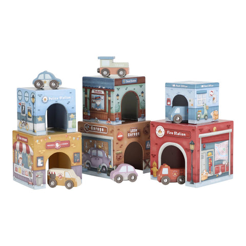 Little Dutch Stacking Blocks With 6 Cars