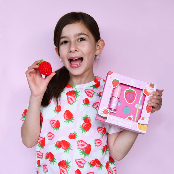 No Nasties - Non Toxic Natural Kids Makeup Gift Set - Strawberry Cupcake