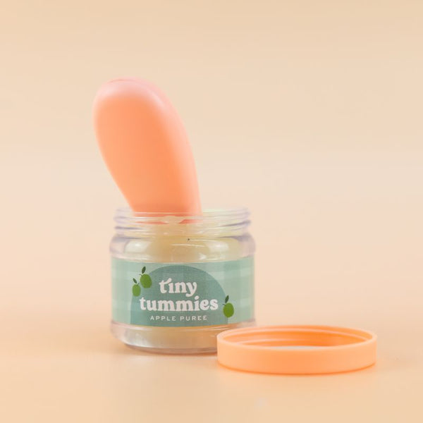 Tiny Harlow - Tiny Tummies Apple Puree Food Jar and Spoon Set