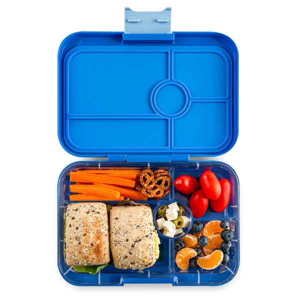 Yumbox 5 Compartment XL Tapas Lunchbox - True Blue (Jungle Tray)