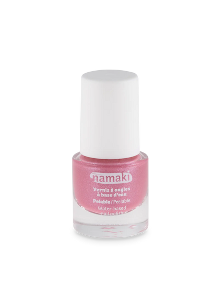Namaki - Water Based Peelable Nail Polish - Glitter Pink