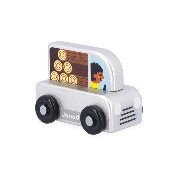 Janod Cross Roads - Countryside Wooden Pick-Up Vehicle