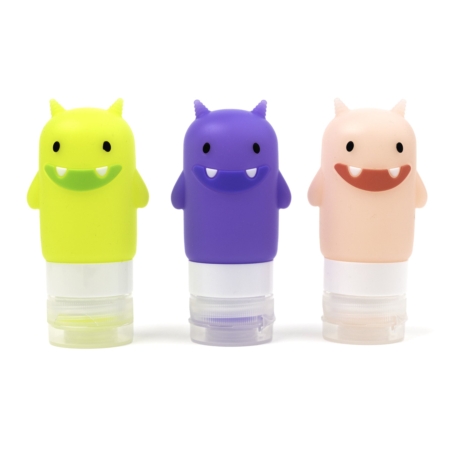 Yumbox Silicone Condiment Squeeze Bottles - Set of 3 Funny Monsters