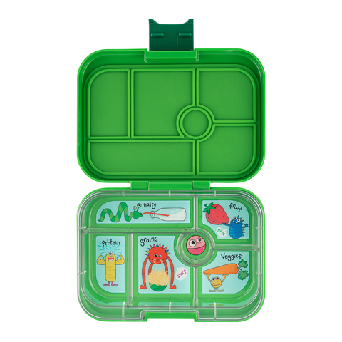 Yumbox 6 Compartment Original Lunchbox - Jurassic Green / Funny Monsters