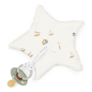 Little Dutch Star Soother/Dummy Cloth - Sailors Bay White