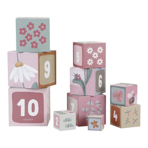 Little Dutch Cardboard Building Blocks - Flowers & Butterflies