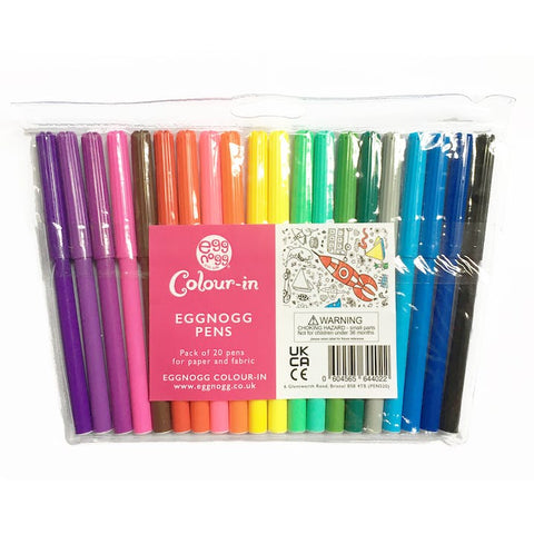 Eggnogg Felt Markers (pack of 20 colours)