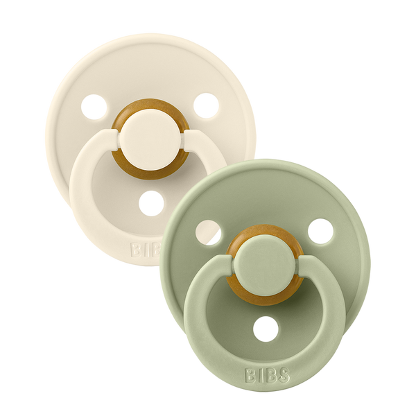 BIBS Colour Pacifier - 2 Pack - Ivory/Sage