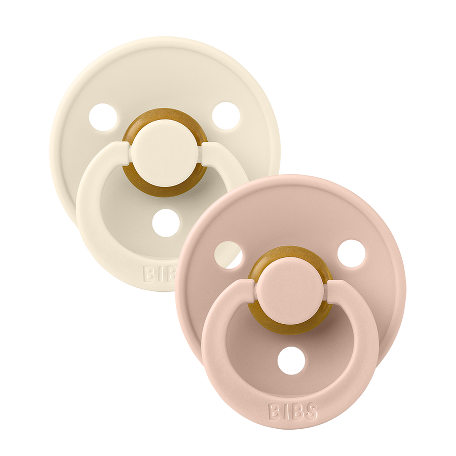 BIBS Colour Pacifier - 2 Pack - Ivory/Blush