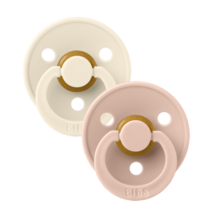 BIBS Colour Pacifier - 2 Pack - Ivory/Blush
