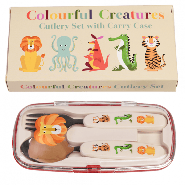 Rex London Children's Cutlery Set - Colourful Creatures