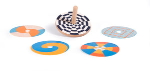 Moulin Roty Optical Illusion Wooden Spinning Top