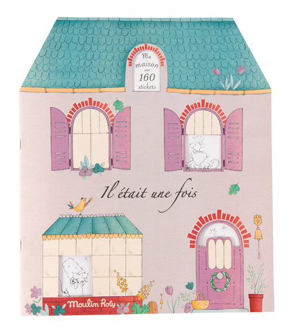 Moulin Roty Colouring Book + 160 stickers - Il était une fois