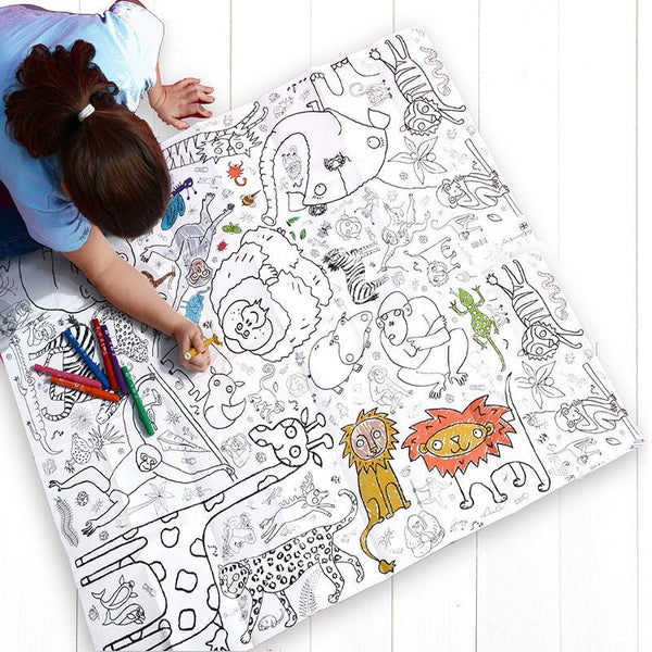 Giant Colouring Poster/Tablecloth – Amazing Animals