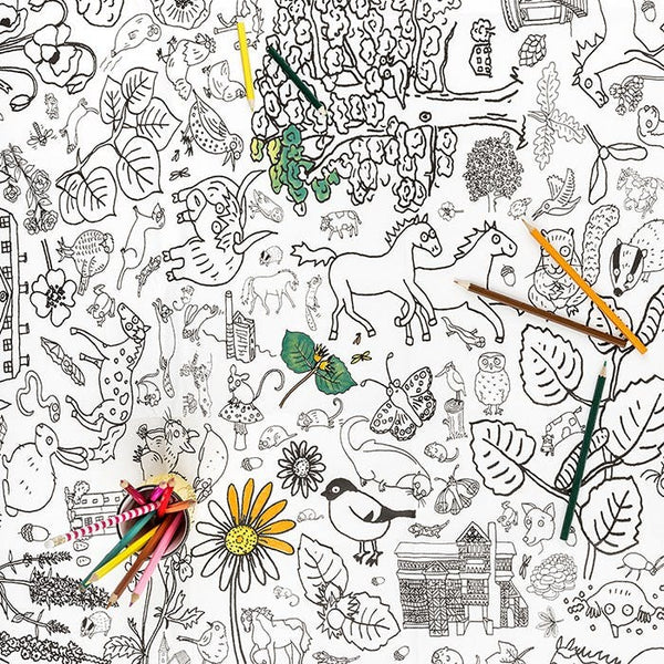 Giant Colouring Poster/Tablecloth – Countryside