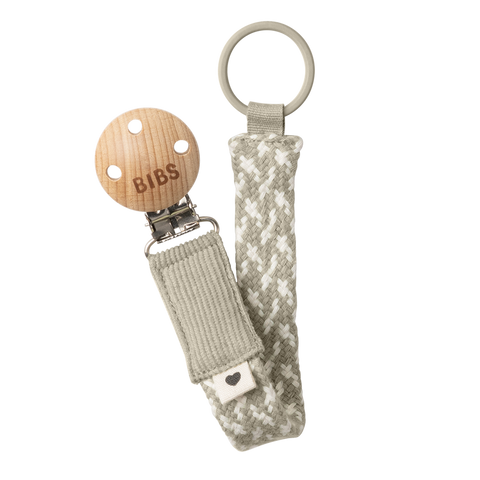 BIBS Pacifier Clip - Sand/Ivory