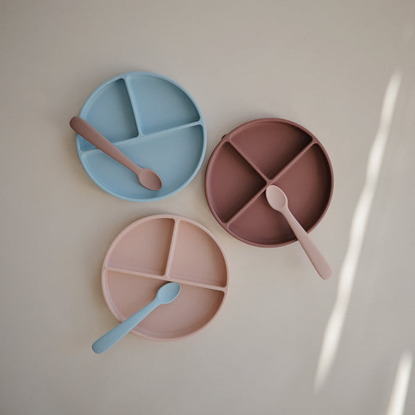 Mushie Silicone Suction Plate - Blush