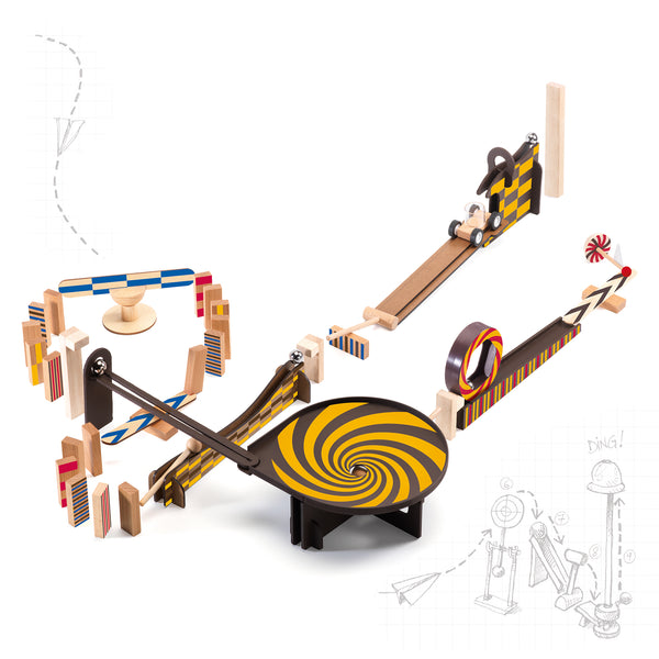 Djeco Zig & Go - Wroom - 45 pcs Chain Reaction Construction Set