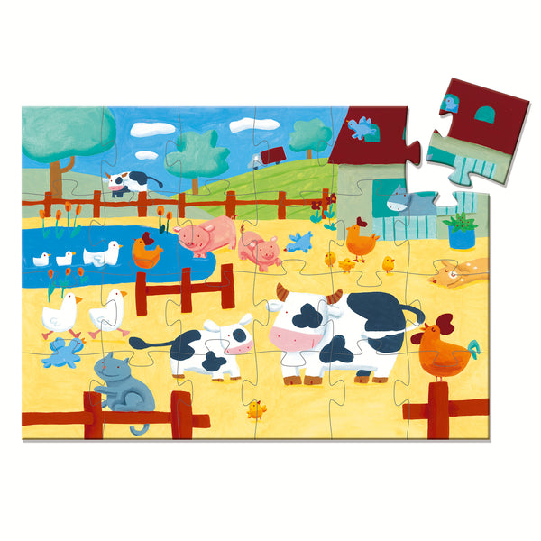 Djeco 24 Piece The Cows on the Farm Jigsaw Puzzle