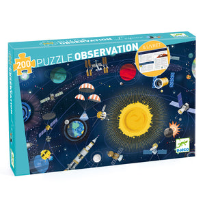 Djeco 200 Piece The Space Observation Puzzle + Booklet