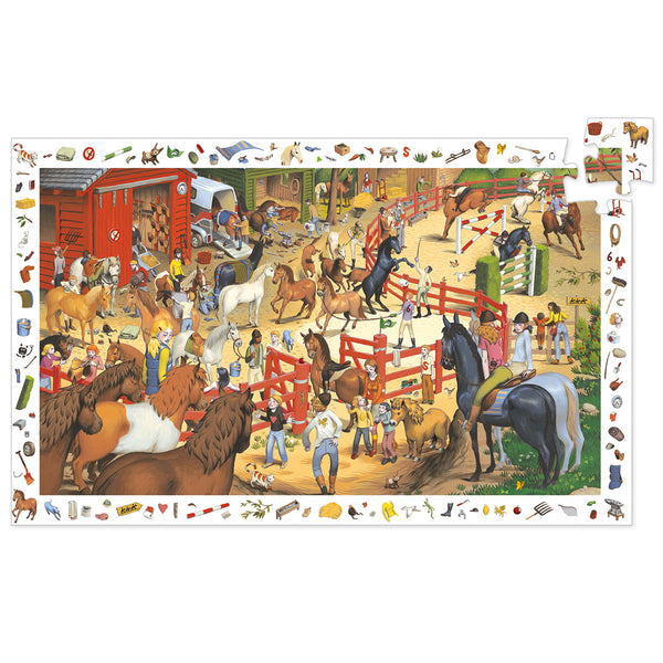 Djeco 200 Piece Horse Riding Observation Jigsaw Puzzle