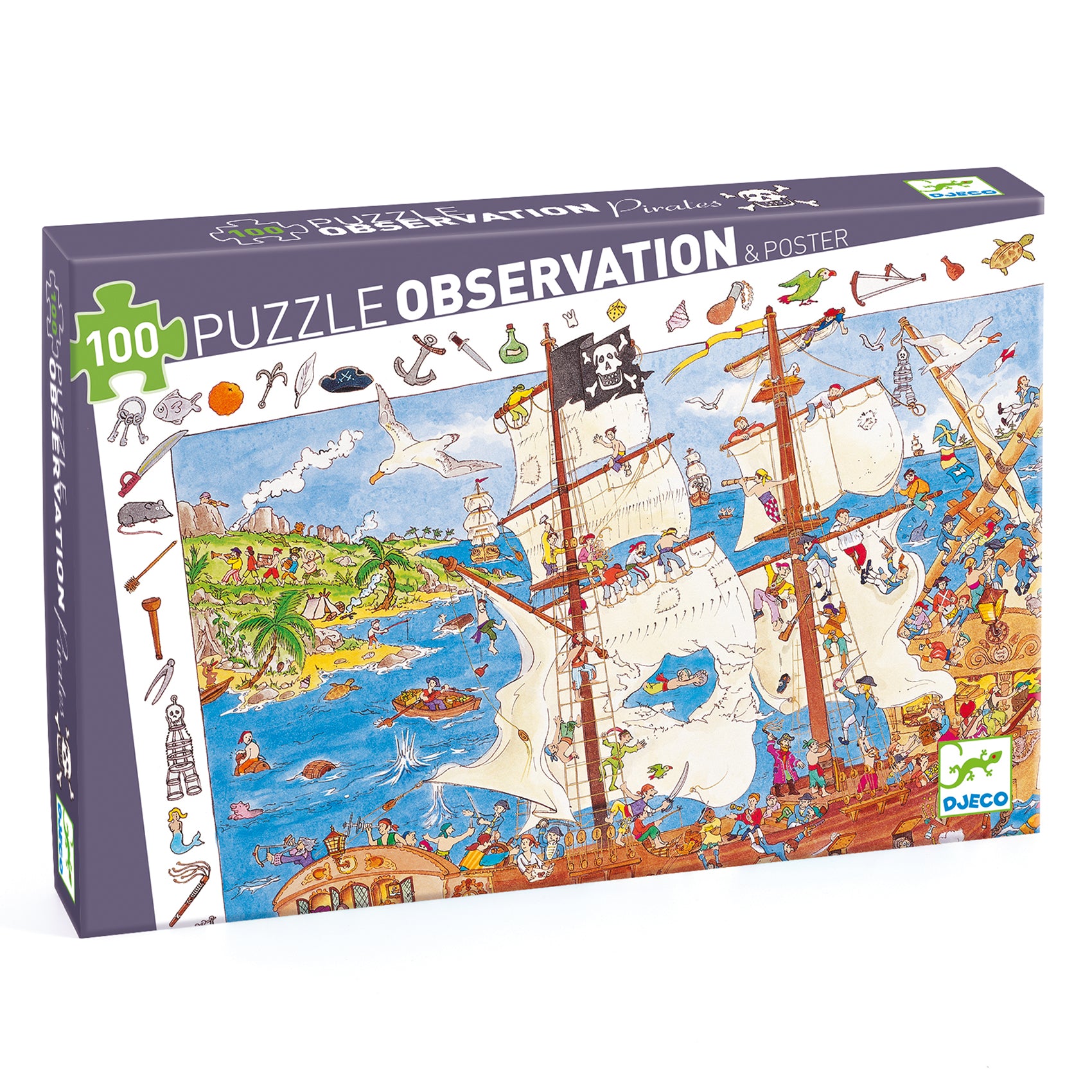 Djeco 100 Piece Pirates Observation Puzzle