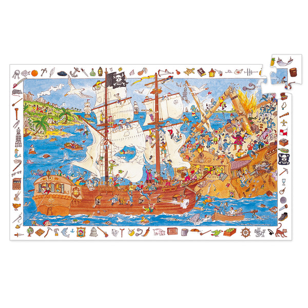 Djeco 100 Piece Pirates Observation Jigsaw Puzzle