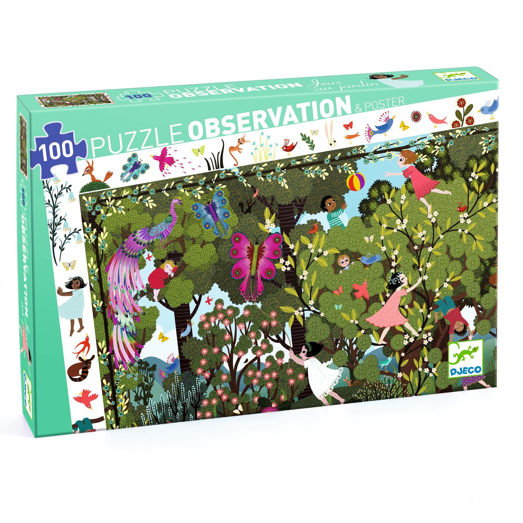 Djeco Observation Puzzle 100 Piece: Garden Playtime – Growing Tree