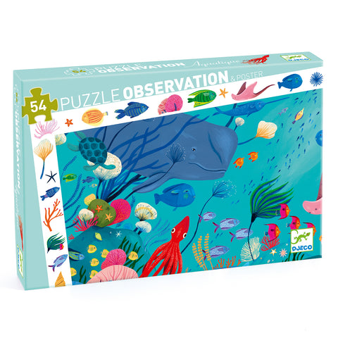 Djeco 54 Piece Aquatic Observation Jigsaw Puzzle