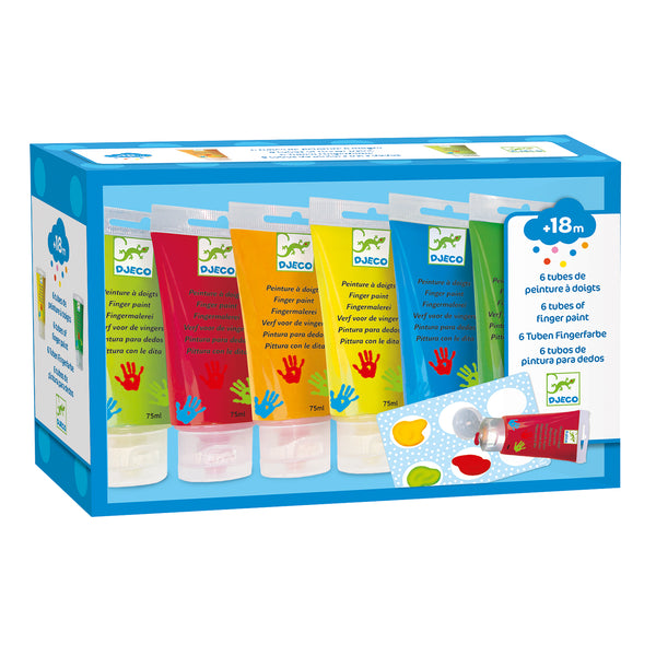 Djeco 6 Tubes of Finger Paint