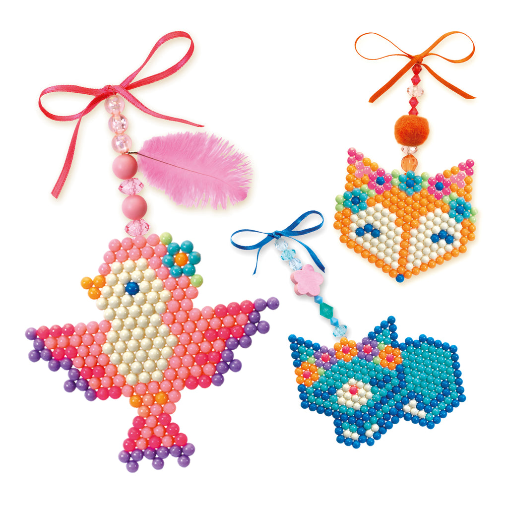 Djeco Creativity Kit - Includes Pompoms + Stickers + Gemstones + Beads girl