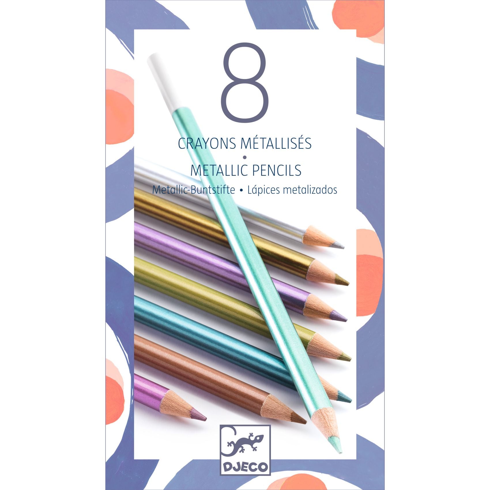 Djeco 8 Metallic Colouring Pencils
